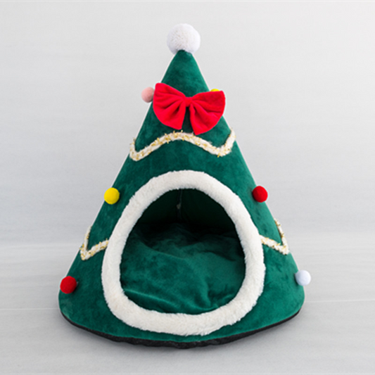 Christmas Hat Cushioned Pet Nest