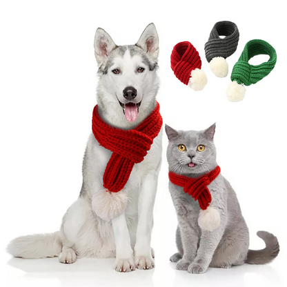 Christmas Wooly Pet Scarf